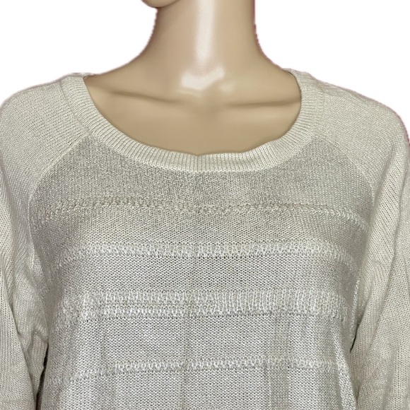 AB Studio Metallic Knit Pullover Size XL - Picture 2 of 6